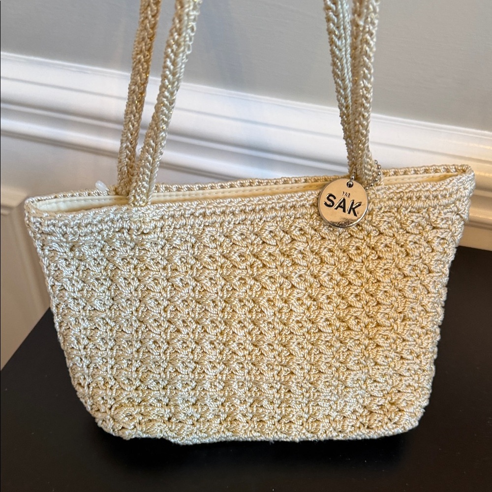 The Sak Tan Crochet Shoulder Bag